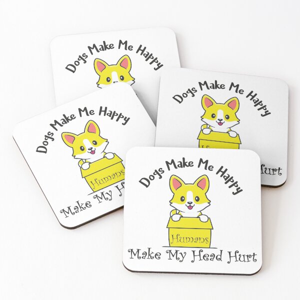 Item preview, Dogs Make Me Happy Humans Make My Head Hurt designed and sold by YAITPSTORE.