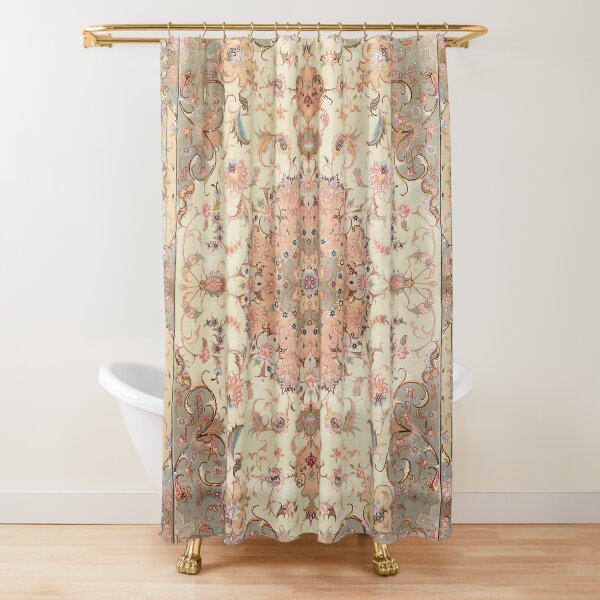 North-West Persia Tabriz Old Century Authentic Colorful Blush Peach Peachy Vintage Patterns Shower Curtain