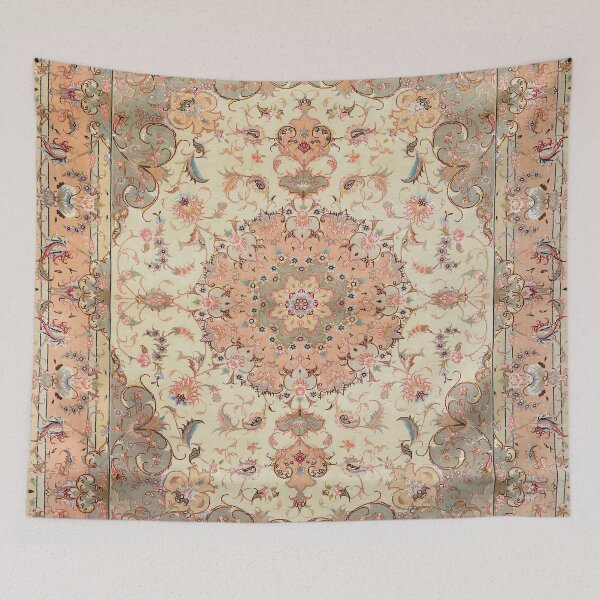 Item preview, Noroeste de Persia Tabriz Old Century Auténticos coloridos Blush Peach Peachy Vintage Patrones designed and sold by vintagepatterns.