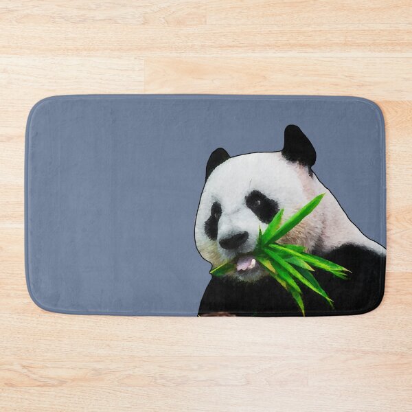 Item preview, Panda Having some Lunch on Blue designed and sold by Tranquilarrow.