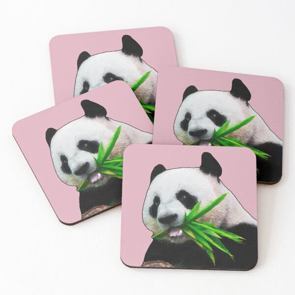 Item preview, Panda Having some Lunch on Pink designed and sold by Tranquilarrow.
