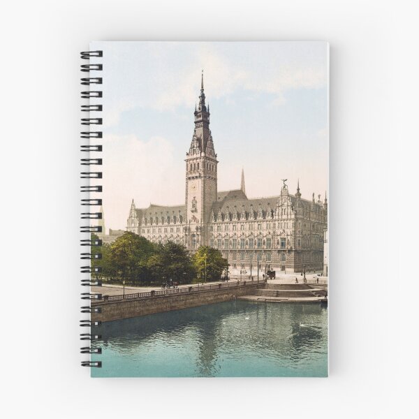 Item preview, Hamburg City Hall and Alster - Circa 1900 Photochrom designed and sold by warishellstore.
