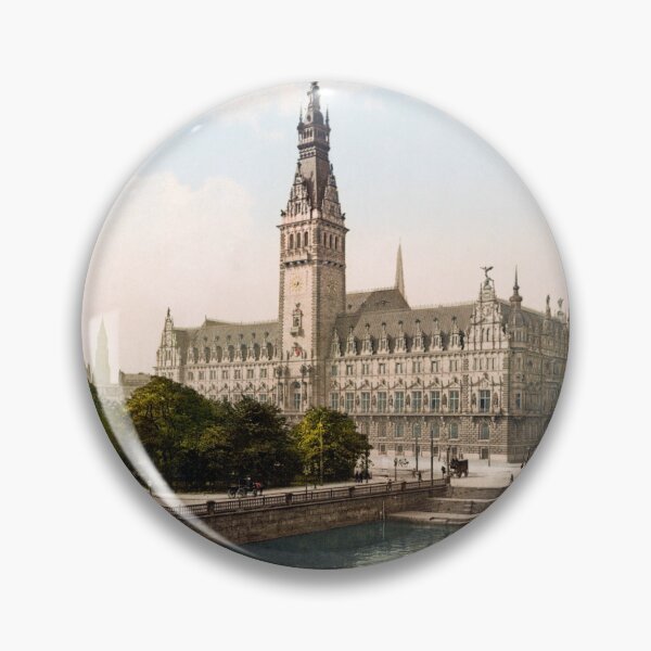 Item preview, Hamburg City Hall and Alster - Circa 1900 Photochrom designed and sold by warishellstore.