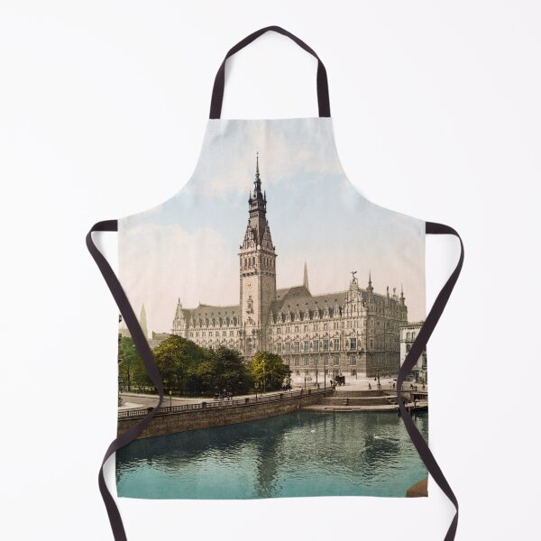 Item preview, Hamburg City Hall and Alster - Circa 1900 Photochrom designed and sold by warishellstore.