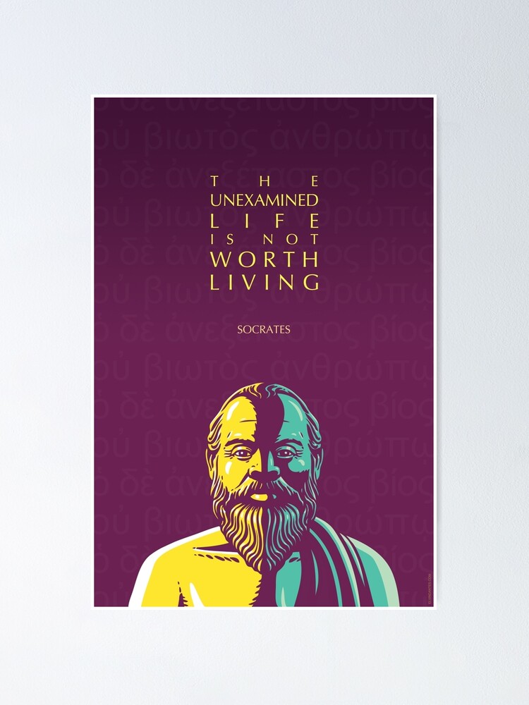 Poster Citation De Socrate La Vie Non Examinee Par Elvindantes Redbubble