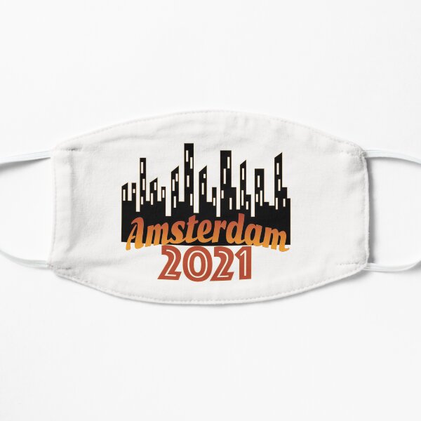 Amsterdam Skyline New Year Flat Mask