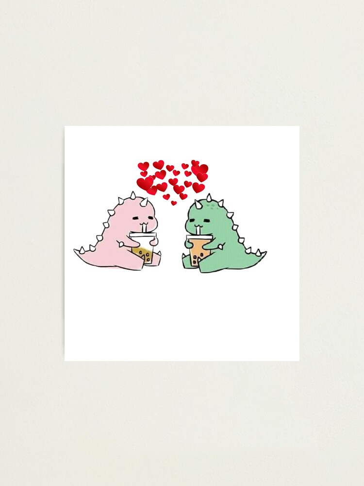 Dino Boba Love - In need of something cute and quirky to brighten up your day? Look no further than Dino Boba Love! This adorable print is perfect for those who love all things dinosaurs and boba. Don\'t miss out on this chance to own a piece of art that will make you smile every time you look at it. Check it out now on sale at Redbubble!