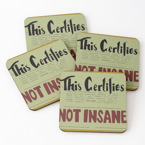 Item preview, Not insane certificate designed and sold by Karen2690.