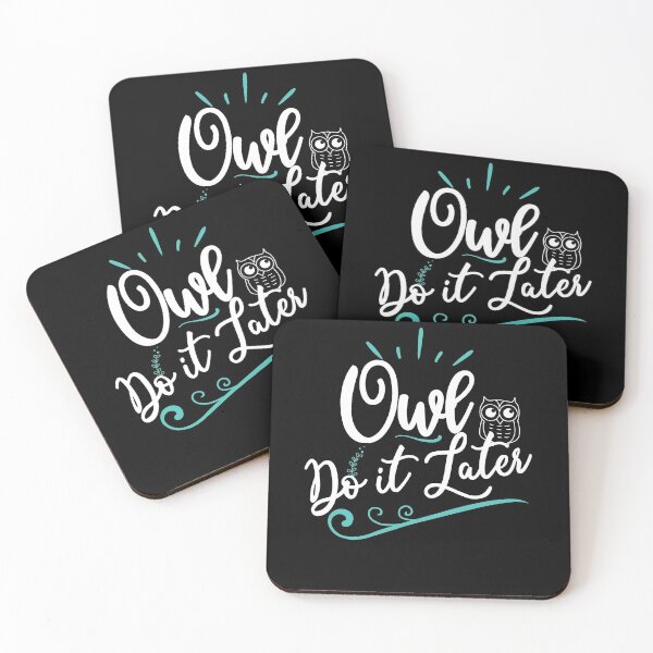 Item preview, Owl Do It Later designed and sold by PrintBrint.