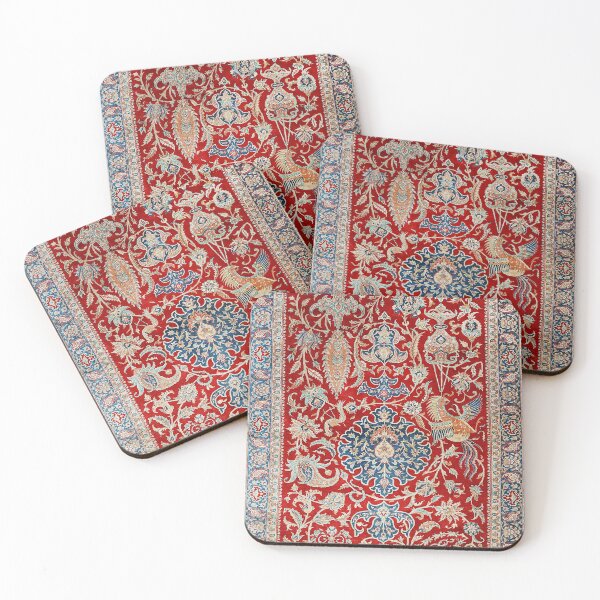 Item preview, Turkey Hereke Old Century Authentic Colorful Royal Red Blue Blues Vintage Patterns designed and sold by vintagepatterns.