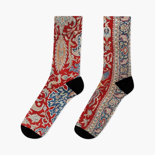 Item preview, Turkey Hereke Old Century Authentic Colorful Royal Red Blue Blues Vintage Patterns designed and sold by vintagepatterns.