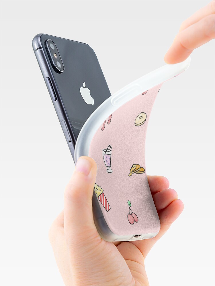 Alternate view of Foodie stickers iPhone Case