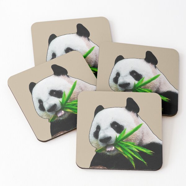Item preview, Panda Having some Lunch on khaki designed and sold by Tranquilarrow.