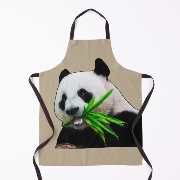 Item preview, Panda Having some Lunch on khaki designed and sold by Tranquilarrow.