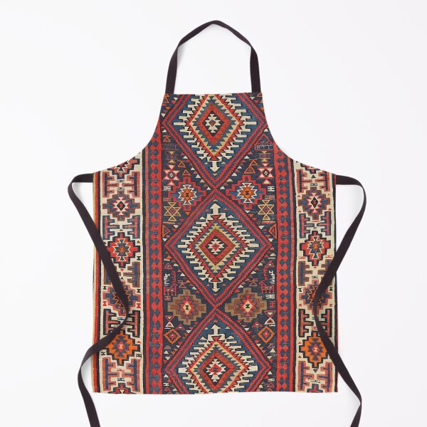 Item preview, Turkey Kilim Old Century Authentic Colorful Aztec Red Blue Tan Vintage Patterns designed and sold by vintagepatterns.