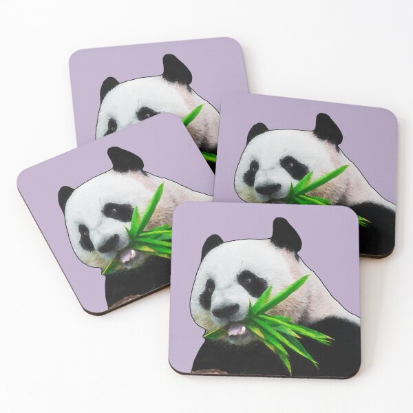 Item preview, Panda Having some Lunch on Purple designed and sold by Tranquilarrow.