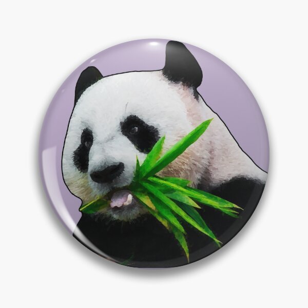 Item preview, Panda Having some Lunch on Purple designed and sold by Tranquilarrow.