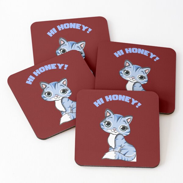 Item preview, Hi Honey Blue Cute Cat designed and sold by Rell1970.