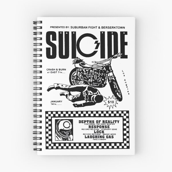 Item preview, Suicide stuntman bike vintage poster designed and sold by GuitarManArts.