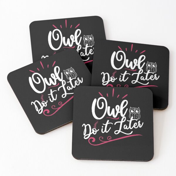 Item preview, Owl Do It Later designed and sold by PrintBrint.