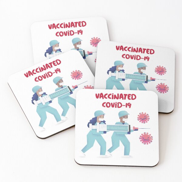 Aperçu de l'œuvre Conception graphique de Covid 19 VACCINÉ créée et vendue par DiscGolfTees.