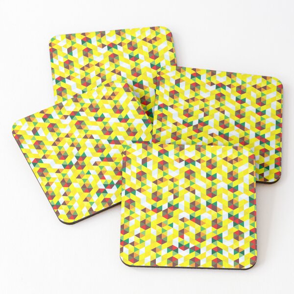 Item preview,  Yellow Geometric Triangles With Colorful Seamless Pattern Design  designed and sold by eucagarland.