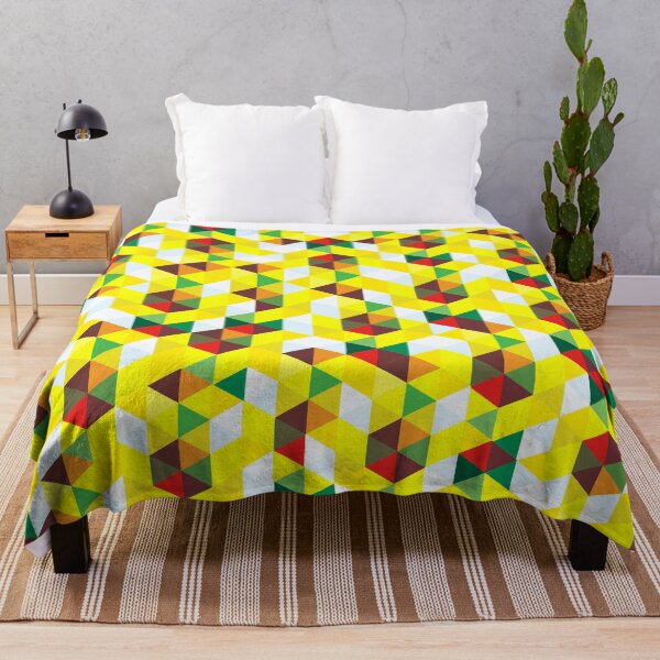 Item preview,  Yellow Geometric Triangles With Colorful Seamless Pattern Design  designed and sold by eucagarland.
