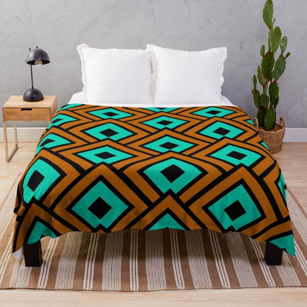 Item preview,  Blue Green Modern Geometric Triangles With Colorful Seamless Pattern Design  designed and sold by eucagarland.