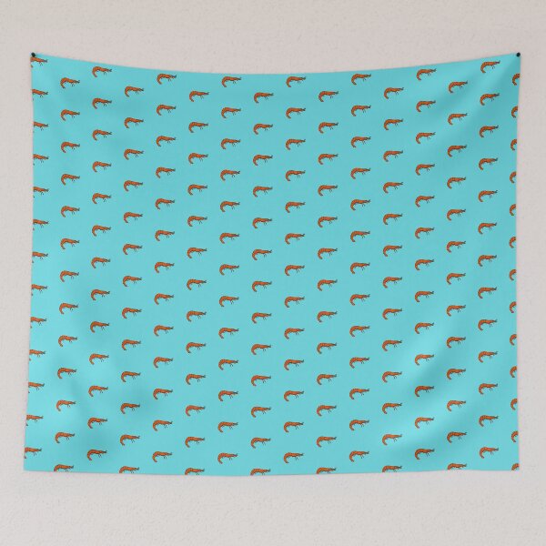 Item preview, Shrimp on Blue Background designed and sold by Shaxspere.