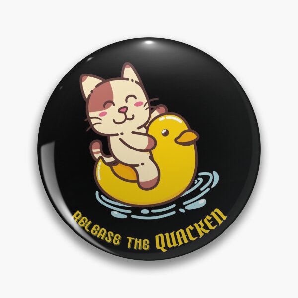 Aperçu de l'œuvre Libérez le Quacken! Jeu de mots de canard drôle mignon créée et vendue par Br. Mom of 2.