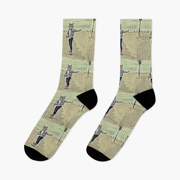 Item preview, Tabby Cat Skateboarding - Funny Surreal Cats designed and sold by AnimalSociety.
