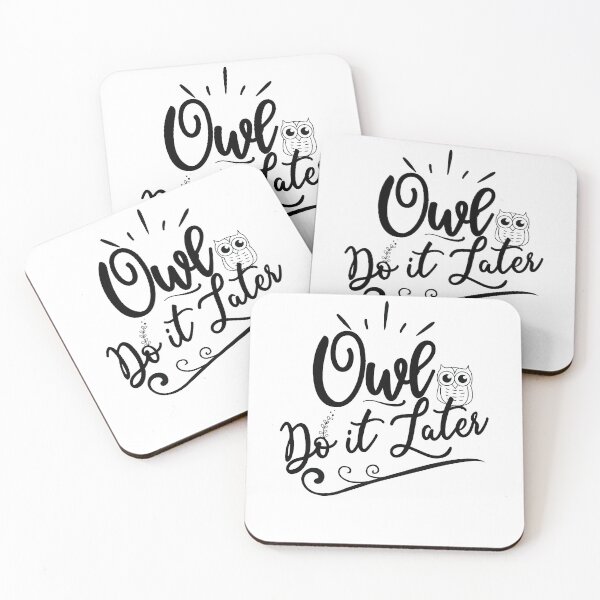 Item preview, Owl Do It Later designed and sold by PrintBrint.