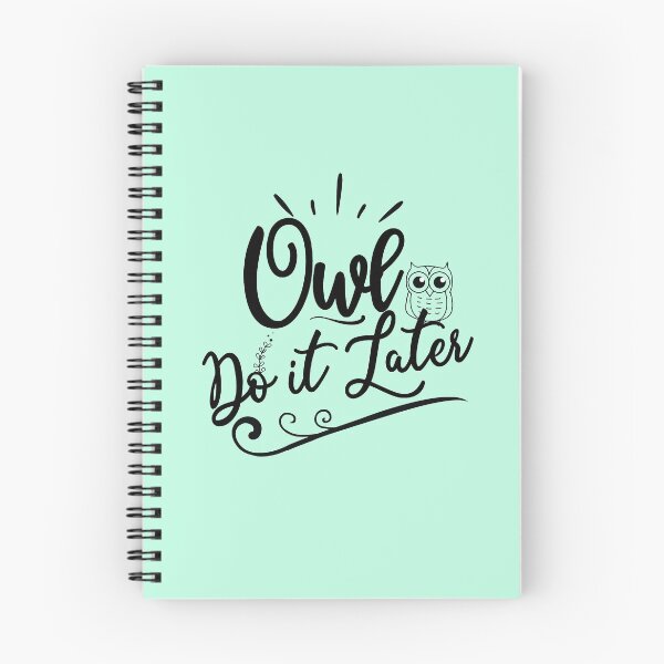 Item preview, Owl Do It Later designed and sold by PrintBrint.