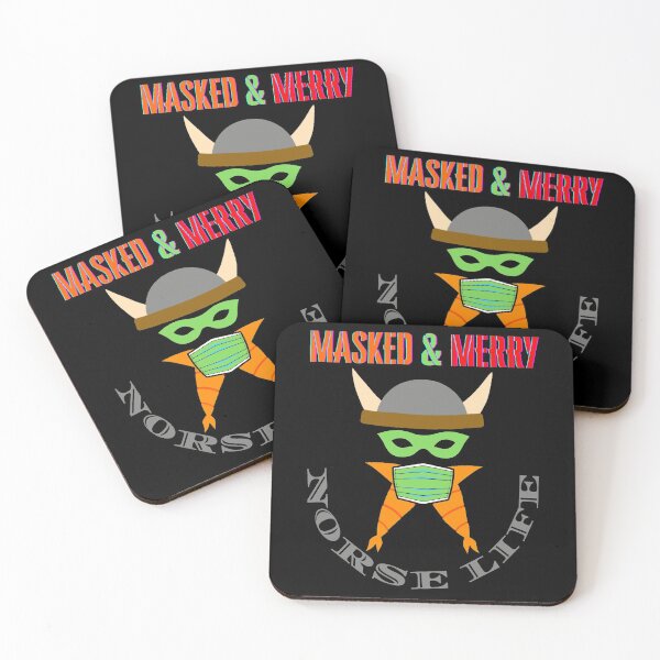 Item preview, MASKED AND MERRY NORSE LIFE Meme Design designed and sold by LevelUpMerch.