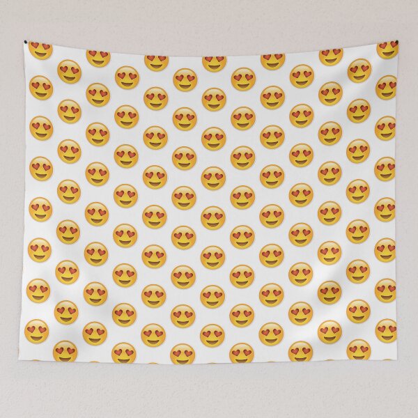 Item preview, smiling face with heart shaped eyes. designed and sold by Emojicone.