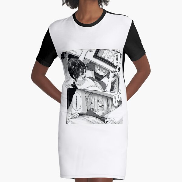 I wanna Your D ** - Ecchi Manga Graphic T-Shirt Dress