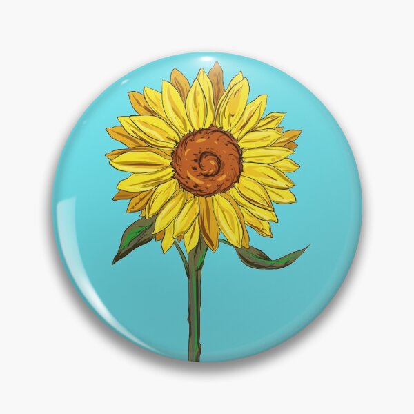 Artikelvorschau, Sonnenblume auf blauem Hintergrund entworfen und verkauft von Shaxspere.
