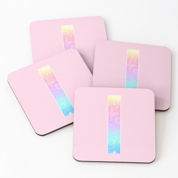Item preview, The Letter I - Monogram in Kawaii Magical Unicorn Sparkle Pattern designed and sold by Bumblefuzzies.