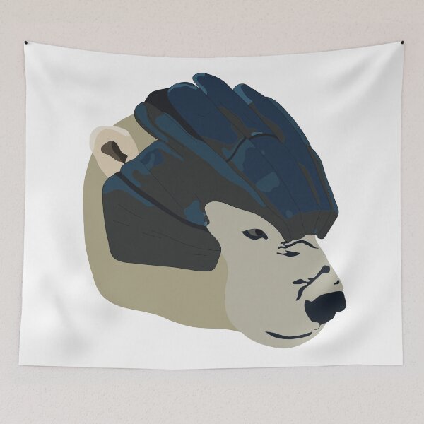 Item preview, Armored Bear Head designed and sold by RockyCreekArt.