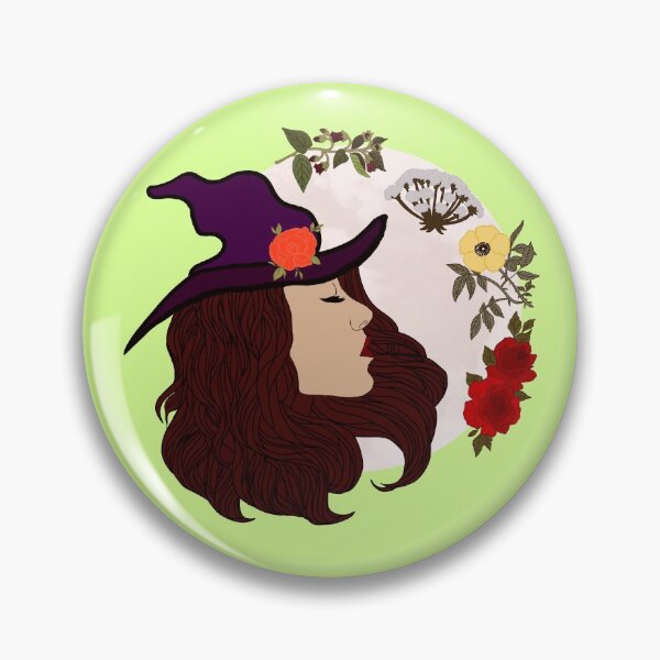 Item preview, Moon and Flower Witch - Purple designed and sold by Emily Boynton.
