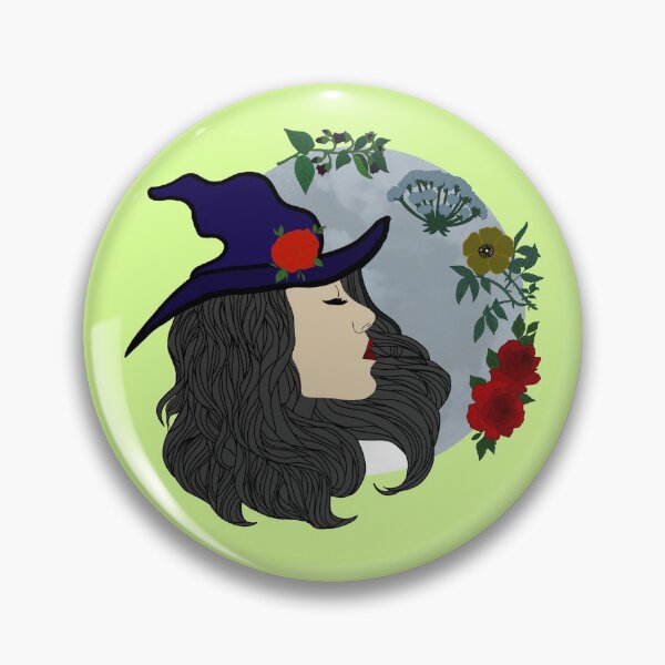 Item preview, Moon and Flower Witch - Grey designed and sold by Emily Boynton.