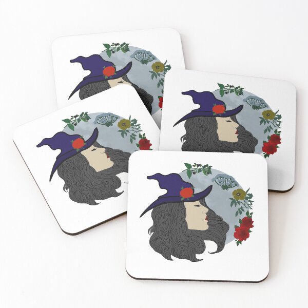 Item preview, Moon and Flower Witch - Grey designed and sold by Emily Boynton.