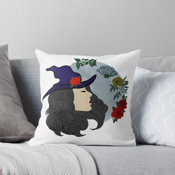 Item preview, Moon and Flower Witch - Grey designed and sold by Emily Boynton.