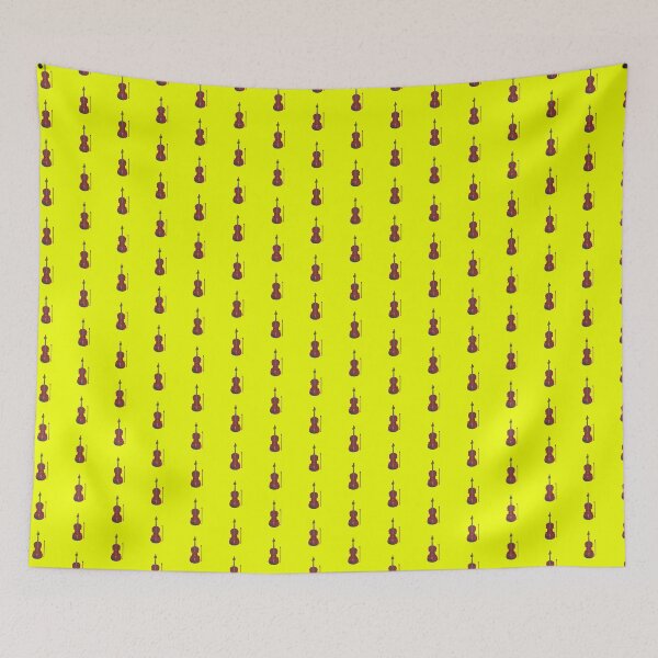 Item preview, Violin and Bow on Yellow Background designed and sold by Shaxspere.