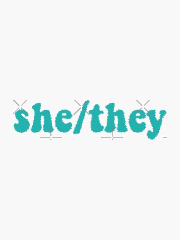 Shethey Pronouns Sticker Sticker For Sale By Esmestickers Redbubble 0664