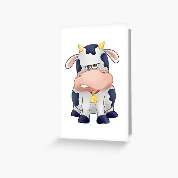 Carte De Vœux Joyeux Anniversaire Version Vache Par Ritalaiart Redbubble