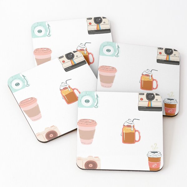 Item preview, camera and coffee designed and sold by JocelynCrafts.