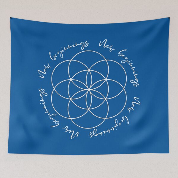 Item preview, New beginnings with the Seed of Life (Blue) designed and sold by squishyrainbow.