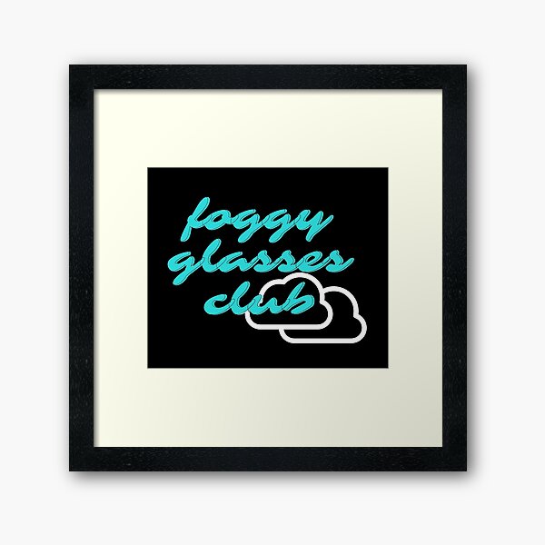 Item preview, Foggy Glasses Club Blue on Black designed and sold by MenMakeSammichs.