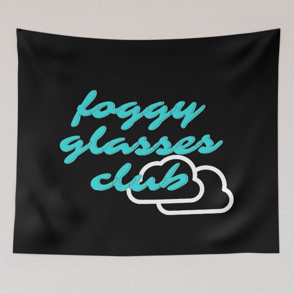 Item preview, Foggy Glasses Club Blue on Black designed and sold by MenMakeSammichs.